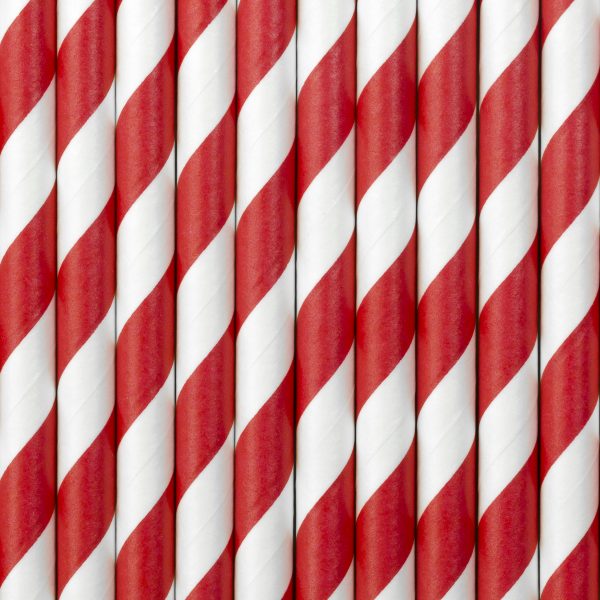 Red paper straws
