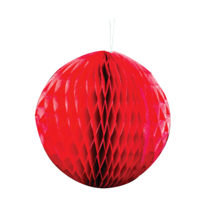 RED HONEYCOMB BALL DECORATION