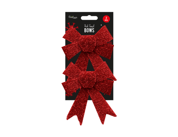 2 pack of large red bows
