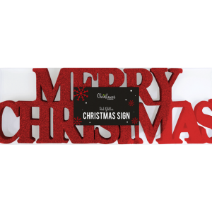 RED MERRY CHRISTMAS SIGN